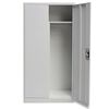 vidaXL Locker Cabinet 2 Doors Gray Metal