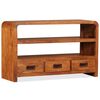 vidaXL TV Cabinet Brown Solid Acacia Wood with Acacia Finish