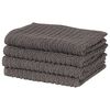 vidaXL Towel Set Set of 15 Black 100% Cotton 15 Piece Set Towel Set