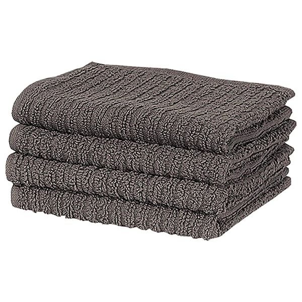 vidaXL Towel Set Set of 15 Black 100% Cotton 15 Piece Set Towel Set
