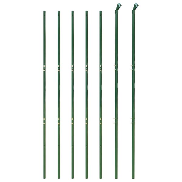 vidaXL Wire Mesh Fence Green 5.9x32.8' Galvanised Steel