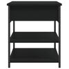 vidaXL Shoe Bench Black Engineered wood and metal Adjustable Feet
