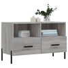 vidaXL TV Cabinet Grey Sonoma Engineered wood, iron Medium Storage