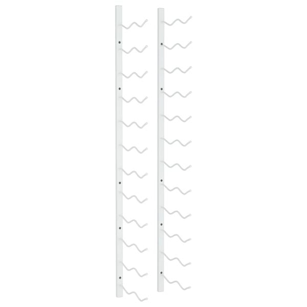 vidaXL Wall Mounted Wine Rack for 24 Bottles White Iron