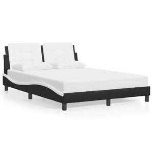 vidaXL Bed Frame Black and White