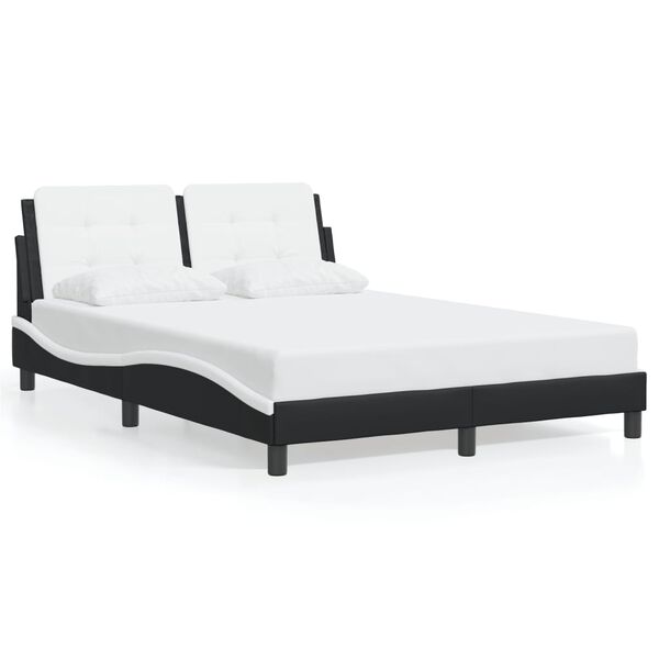 vidaXL Bed Frame Black and White