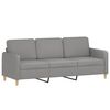 vidaXL 3-Seater Sofa with Pillows&Cushions Light Gray 70.9" Fabric