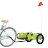 vidaXL Bike Trailer Green Oxford Fabric and Iron