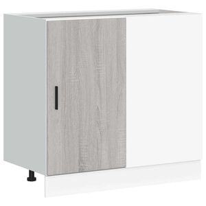 vidaXL Sink Base Cabinet Grey Sonoma Engineered Wood Standard