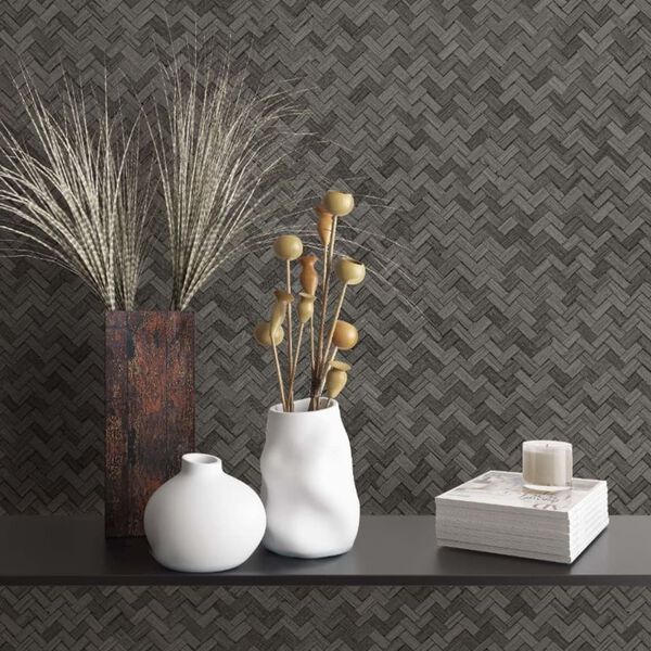 Noordwand Wallpaper Black and Grey Nonwoven Standard roll Pattern