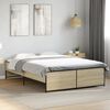 vidaXL Bed Frame Sonoma Oak Engineered Wood and Steel Standard Double Bed