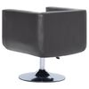 vidaXL Swivel Armchair Gray Faux Leather Medium Swivel Swivel Armchair
