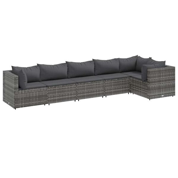 vidaXL Patio Lounge Set Gray, Anthracite