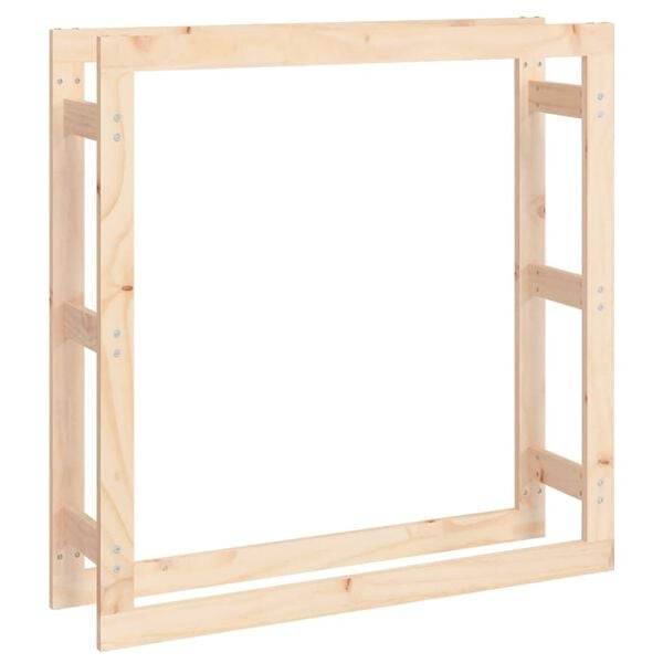  vidaXL Firewood Rack 39.4x9.8x39.4" Solid Wood Pine