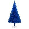 vidaXL Artificial Pre-lit Christmas Tree with Stand Blue 94.5" PVC