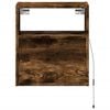 vidaXL Wall-mounted Bedside Cabinet Smoked Oak Engineered wood Compact