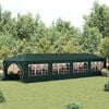vidaXL Party Tent Green PE roof and side panels, steel frame 10 x 40 ft