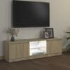 vidaXL TV Stand with LED Lights Sonoma Oak 47.2"x11.8"x14.2"