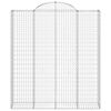 vidaXL Arched Gabion Baskets 18 pcs 78.7x19.7x220/240" Galvanised Iron