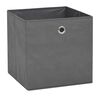 vidaXL Storage Box Set of 10 Grey Non-woven fabric 12.6x12.6x12.6 in