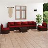 vidaXL Garden Lounge Set Brown, Cinnamon Red