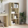 vidaXL Bookcase Sonoma Oak Engineered Wood Medium Shelving Bookcase