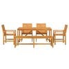 vidaXL Garden Dining Set 6 pcs Brown solid acacia wood
