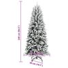 vidaXL Artificial Christmas Tree with 300 LEDs White 94.49 in