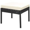 vidaXL Patio Furniture Set Black, Cream White