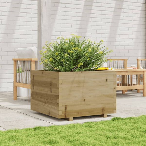 vidaXL Garden Planter Natural wood Vacuum pressure impregnated pinewood