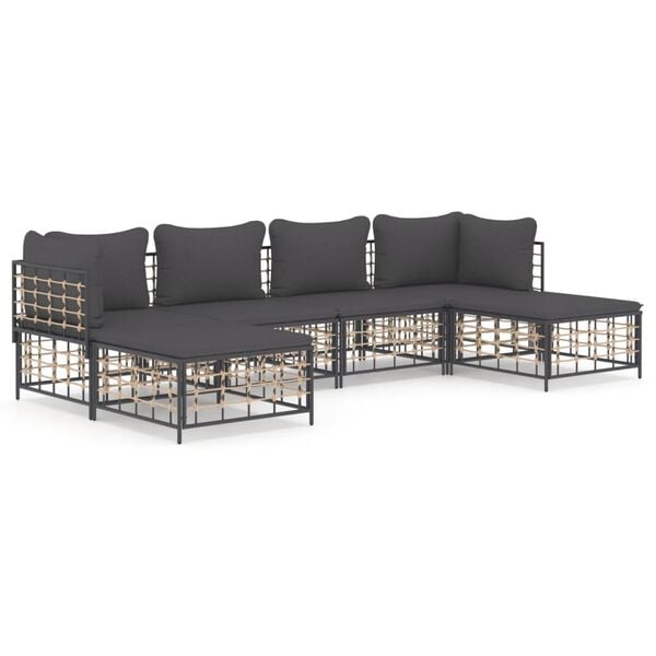 vidaXL Garden Lounge Set Anthracite