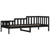 vidaXL Day Bed Black Solid Pine Wood 80.1 in x 34.6 in x 27.0 in