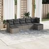 vidaXL Garden Sofa Set Grey Poly Rattan Large Modular Garden Sofa Set