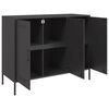 vidaXL Sideboard Black Cold-rolled steel Standard Adjustable Feet