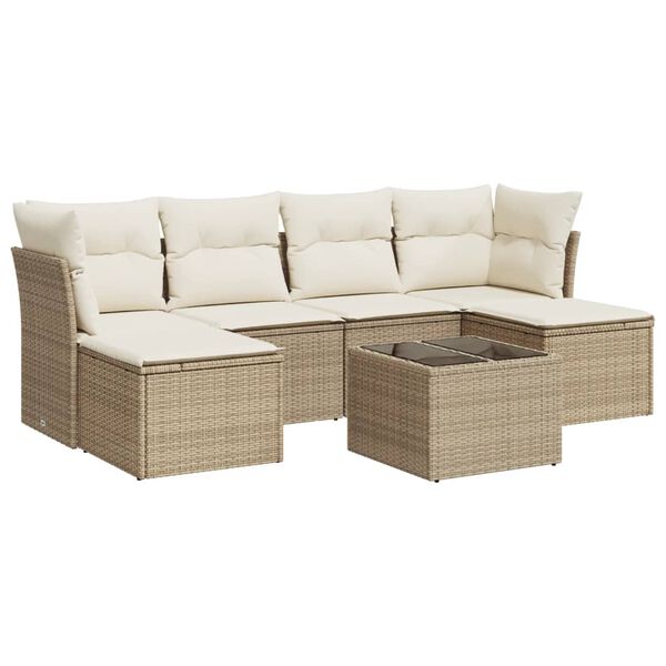 vidaXL Garden Sofa Set Beige