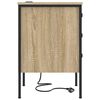 vidaXL Bedside Cabinet with Drawer Sonoma Oak 16.54 x 16.14 x 24.02 in