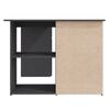 vidaXL Corner Desk Gray Engineered wood Compact Corner Desk
