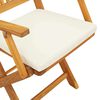 vidaXL Folding Chair 6 pcs White 49 x 57.5 x 92cm Solid Acacia wood