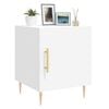 vidaXL Bedside Cabinet White Engineered Wood, Iron 15.7x15.7x19.7 in