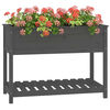 vidaXL Planter Grey Solid pine wood Large Planters Planter