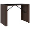 vidaXL Patio Bar Set Set of 5 Brown, Cream White, Black