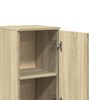 vidaXL Bathroom Cabinet Sonoma oak Engineered wood, metal feet