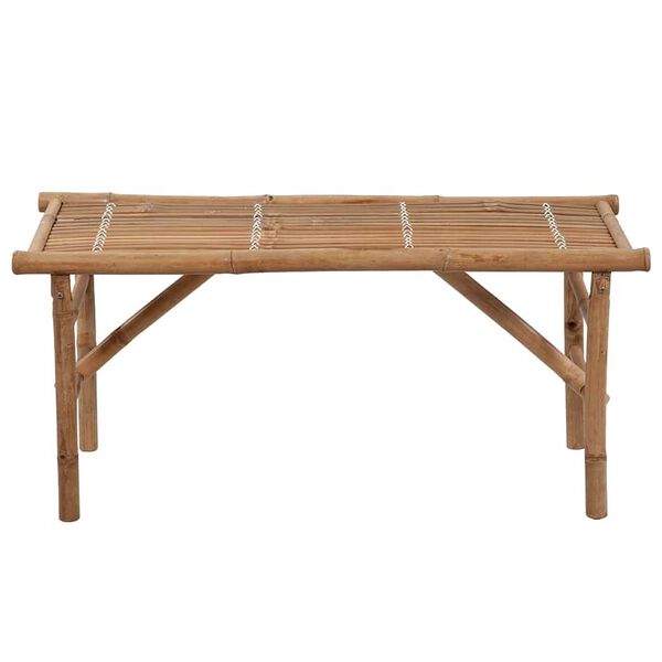vidaXL Garden Bench Natural Bamboo Medium Foldable