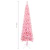 vidaXL Slim Christmas Tree Pink 6 ft