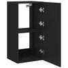 vidaXL TV Wall Cabinet Black Engineered wood Medium Wall mounting