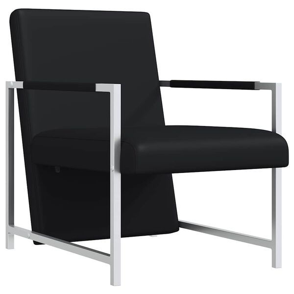 vidaXL Armchairs Black PVC 94%, Cotton 4%, Polyester 2% Compact