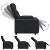 vidaXL Recliner Chair Black Faux Leather
