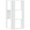 vidaXL Corner Bookcase 3-Tier White 19.7x19.7x40.2" Engineered Wood