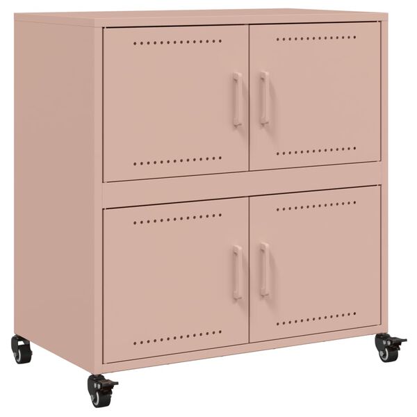 vidaXL Sideboard Pink Cold-rolled steel Standard Sideboard Rectangular