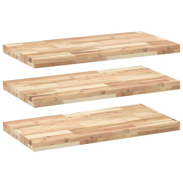 vidaXL Floating Shelves 3 pcs 31.5x15.7x1.6" Untreated Solid Wood Acacia